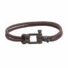 15519 pansky naramek textilni s karabinou brown