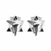 Nausnice puzety z bizuterni slitiny dva trojuhelniky ve tvaru hvezdy s krystalem Swarovski Crystal