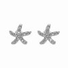 Nausnice puzety z bizuterni slitiny morska hvezdice s krystaly Swarovski Crysrtal