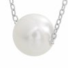 Stříbrný náhrdelník s říční perlou White (Stříbro 925/1000)
