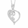 Stříbrný náhrdelník srdce s Kubickými zirkony Crystal (Stříbro 925/1000)