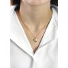 Pozlacený stříbrný náhrdelník dva přívěsky znamení zvěrokruhu s Kubickými zirkony Rak (Stříbro 925/1000)