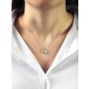 Stříbrný náhrdelník v podobě kapky bez krystalů (Stříbro 925/1000)