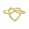 Zlaty ocelovy prsten srdce a nekonecno bez krystalu- a