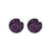 Ocelove nausnice puzety mini lentilky s krystaly Preciosa Amethyst - a