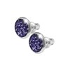 Ocelove nausnice puzety mini lentilky s krystaly Preciosa Tanzanite - b