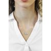 Stribrny nahrdelnik velke zdobene srdce z Kubickych zirkonu Crystal (Stribro 925/1000) - c 