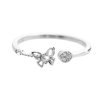 Stribrny prsten motylek s krystalem Swarovski Crystal (Stribro 925/1000) - a
