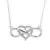 Stribrny nahrdelnik nekonecno se srdickem a s krystaly Swarovski Crystal (Stribro 925/1000) - a