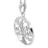 Stribrny nahrdelnik strom zivota v kruhu s krystaly Swarovski Crystal (Stribro 925/1000) - b