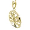 Pozlaceny stribrny nahrdelnik strom zivota v kruhu s krystaly Swarovski Crystal (Stribro 925/1000) - b