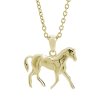 Pozlaceny stribrny nahrdelnik kun bez krystalu (Stribro 925/1000) - a