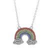 19979 ocelovy nahrdelnik duha s mraky osazena krystaly swarovski multi a