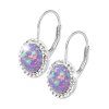 20249 1 stribrne nausnice klapky s kulatym opalem a krystaly swarovski violet velke stribro 925 1000 b