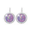 20249 stribrne nausnice klapky s kulatym opalem a krystaly swarovski violet velke stribro 925 1000 a