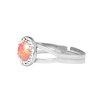 Stribrny prsten s kulatym opalem a krystaly Swarovski Peach Pastel maly (Stribro 925/1000) - B