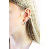 Stribrne nausnice kruhy s kroucenym efektem (Stribro 925/1000) - C