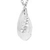 Ocelovy nahrdelnik s prohnutou kapkou Swarovski Crystal - B