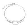 Ocelovy naramek obvodovy oval s krystaly Swarovski Crystal