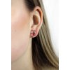 Stribrne nausnice puzety s kristalem Crystal - c (Stribro 925/1000)