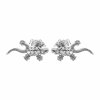 Stribrne nausnice puzety jesterky s krystaly Swarovski Crystal - a (Stribro 925/1000)