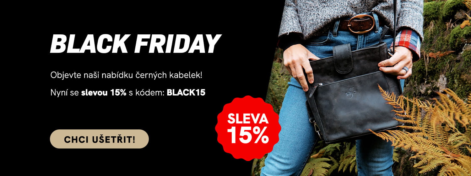 Černé kabelky se slevou 15% s kódem: BLACK15