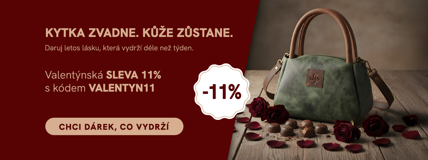 Kytka zvadne. Kůže zůstane. Valentýnská sleva 11%