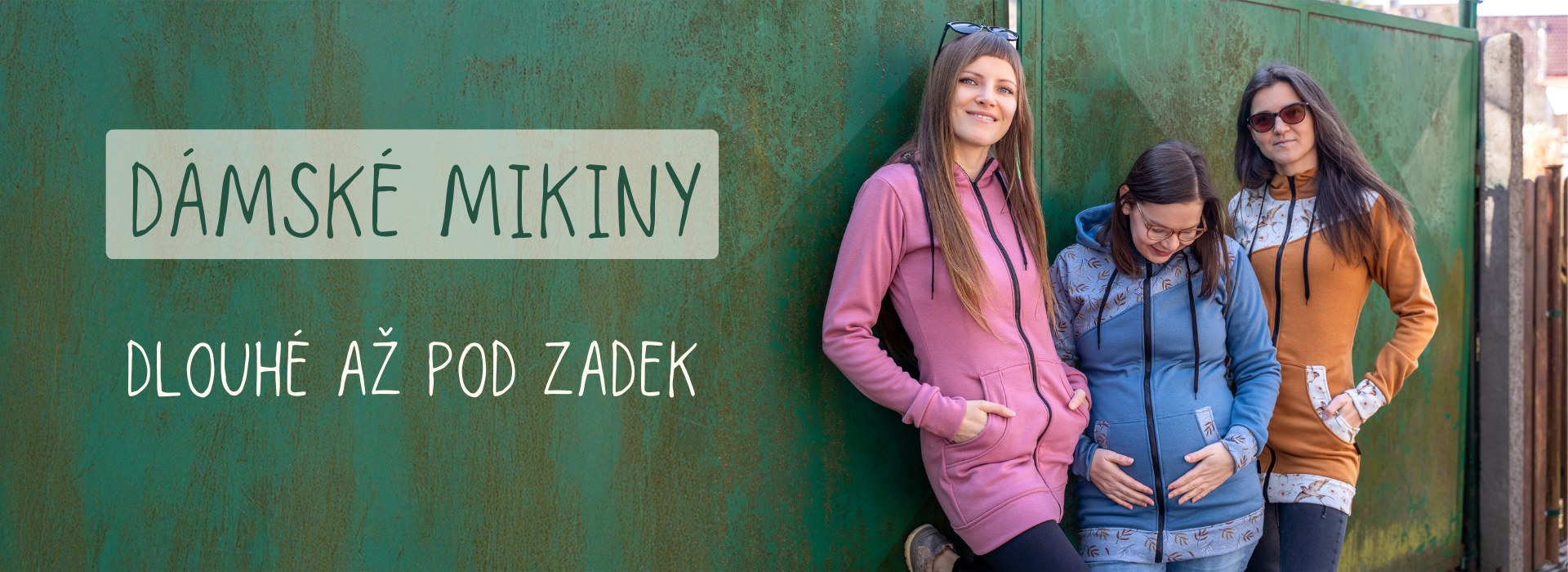 Dlouhé dámské mikiny na zip s kapucí