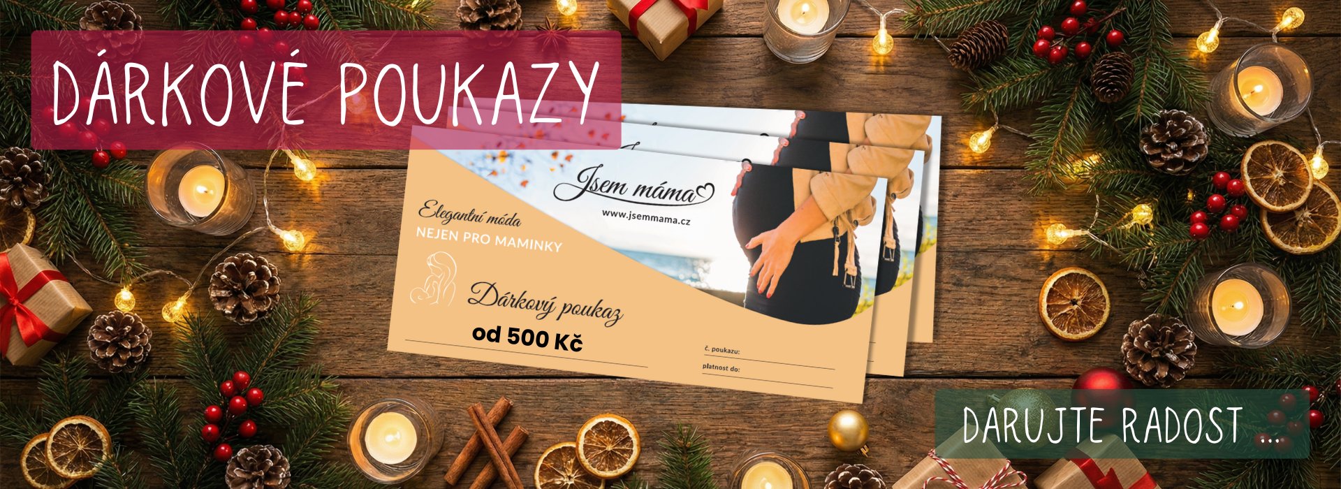 Dárkové poukazy Tip na dárek pod stromeček Vánoce