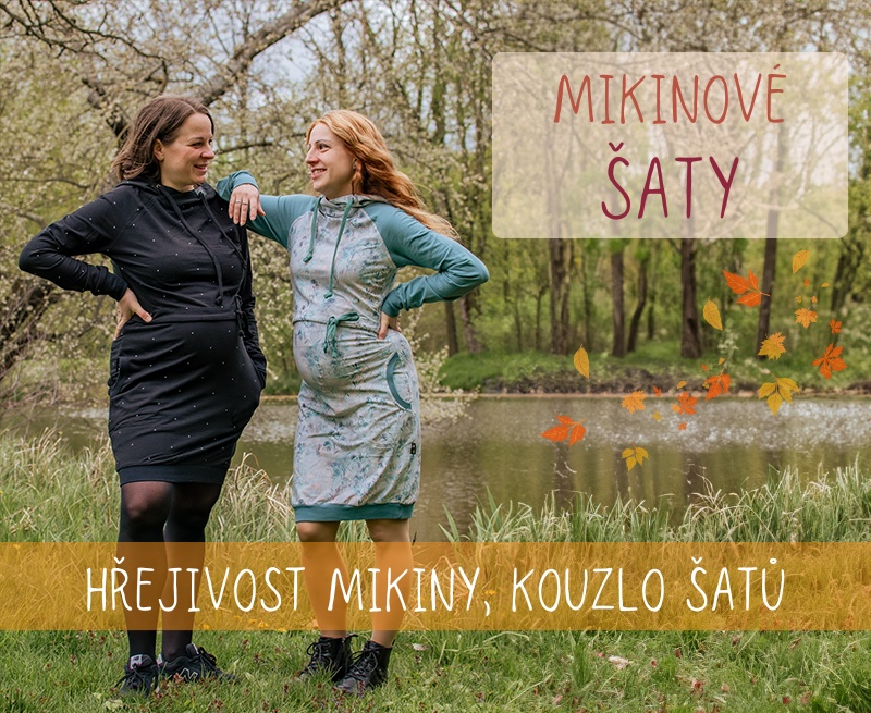 Kojicí mikinové šaty