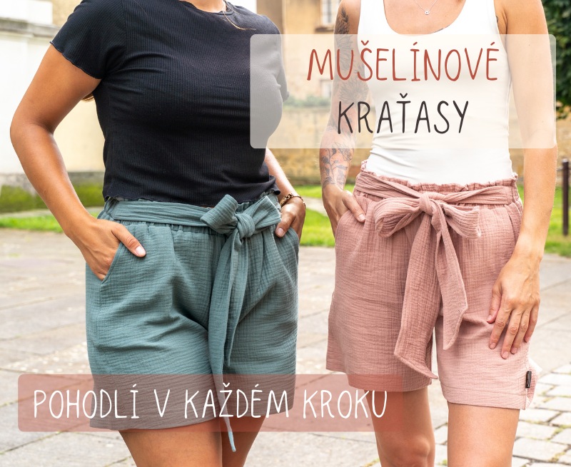 Dámské mušelínové kraťasy a šortky | Jsem máma