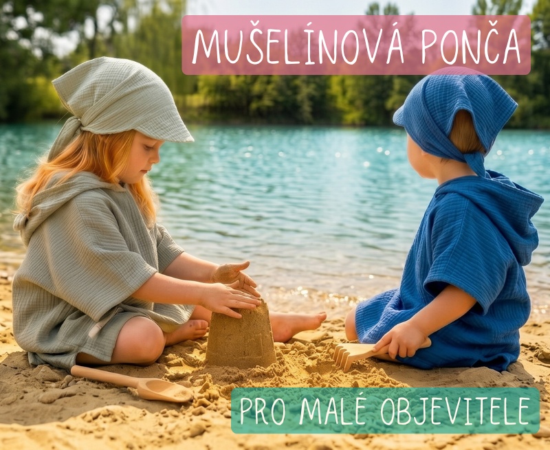 Dětská mušelínová ponča na léto | Jsem máma