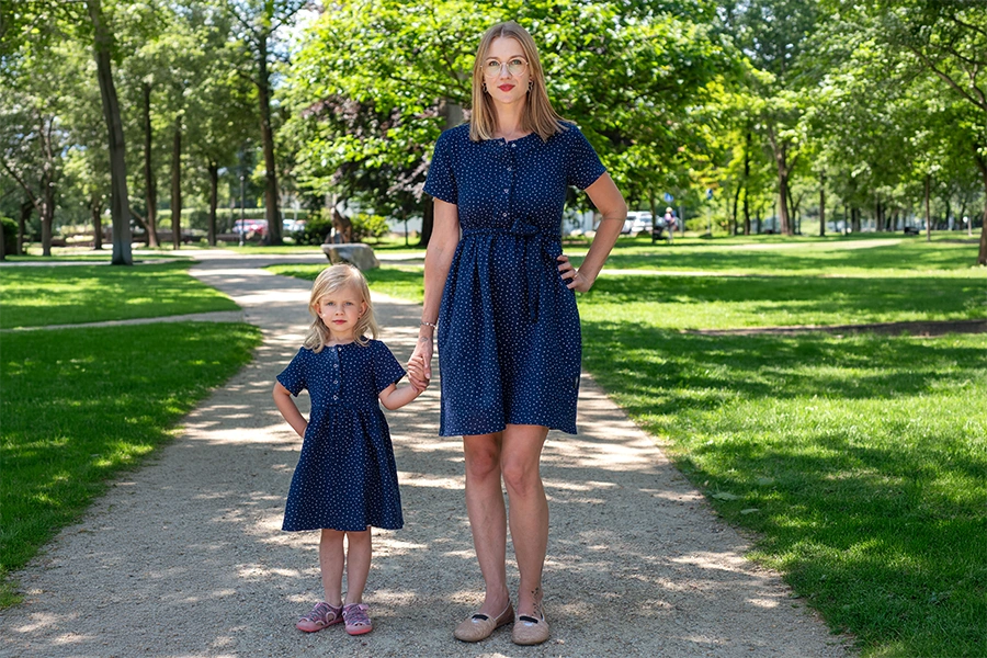 BIO mušelínové šaty Alisha pro maminku | Jsem máma