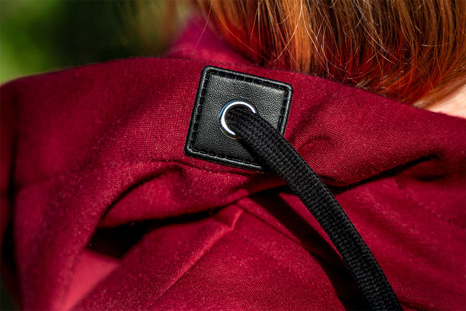 Dámská dlouhá mikina na zip s kapucí Bordó | Jsem máma – česká kvalita