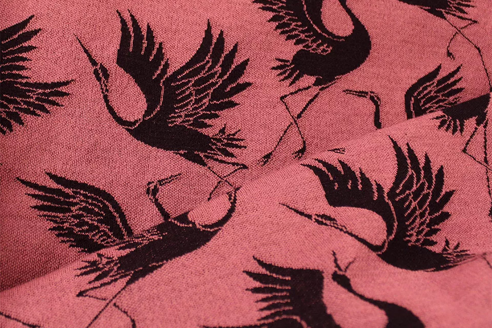 Kojicí tričko Jsem máma, 100% merino jeřábi, detail