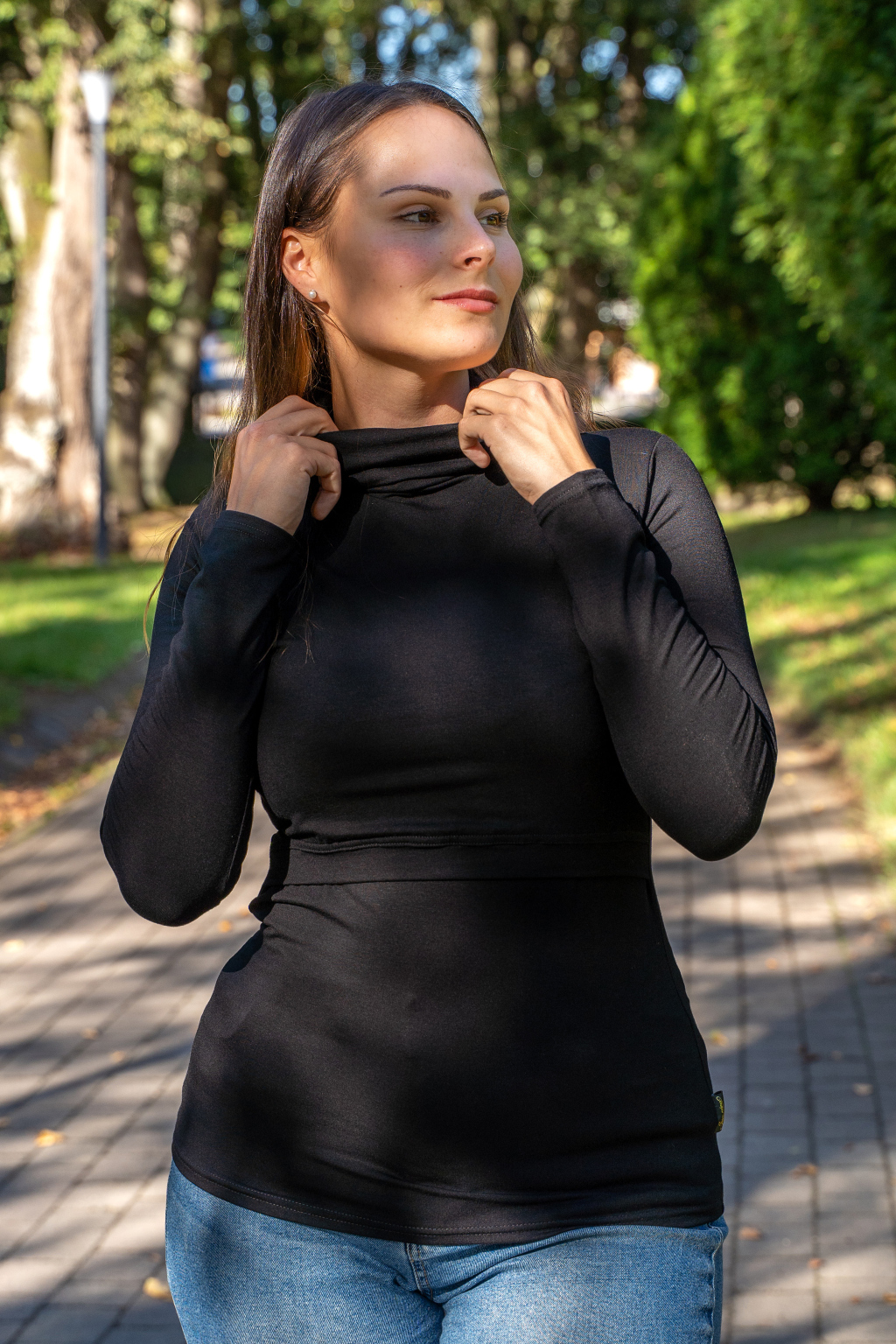 Černý bambusový rolák český bambus funkční rolák na kojení