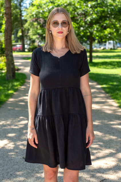 Letní oversize šaty na kojení z mušelínu, Jsem máma