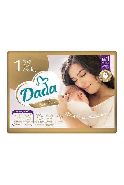 Dada Extra Care 1, NEWBORN 2-5 kg (26 ks) | 5903933668482 | Jsem máma