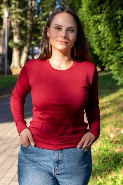 Kojící merino tričko sportovní kojící tričko na kojení Jsem máma