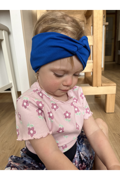 Čelenka s uzlem Královsky modrá