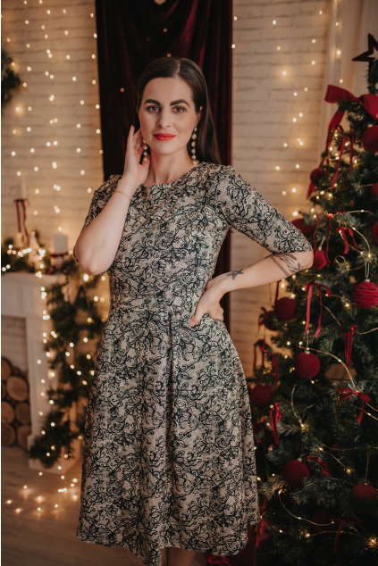 Krajkové společenské těhotenské šaty na kojení bavlna