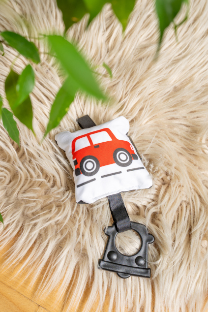 Kousátko pro miminko kontrastní obrátky leporela Jsem máma