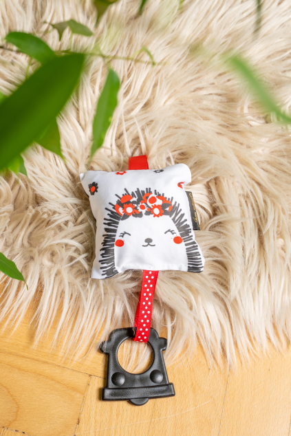 Kousátko pro miminko kontrastní obrátky leporela Jsem máma