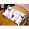 Nahřívací polštářek 20x30, srdíčka s puntíky, uklidňuje od bolesti | Jsem máma