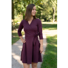Fialové společenské kojící šaty bio bavlna