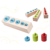 Dřevěná Montessori vkládací závažíčka barevná