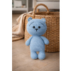 plyšák modrý háčkovaný