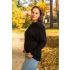 Dámský kojící svetr černý zavinovací bambus
