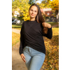 Dámský kojící svetr černý zavinovací bambus