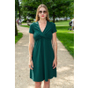 Kojicí šaty na svatbu, zelené, lahvově zelené, bio bavlna